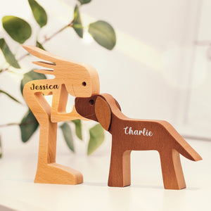 Custom Shaped Wooden Art Puzzle - Personalized Birthday Gifts For Dog Cat Lovers, Dog Dad And Mom, Cat Owners - Cuteness Overload, Wood Sculpture Table Ornaments, Carved Wood Decor