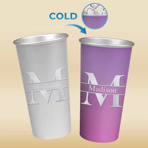 Never Dull Your Shine For Somebody Else - Bestie Personalized Custom Aluminum Changing Color Cup - Gift For Yourself, Best Friends, BFF, Sisters