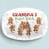 Grandchildren Are Like Gingerbread Cookies, Sweet And Made With Love - Family Personalized Custom Platter - Christmas Gift For Mom, Grandma