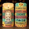 I'm Not Sugar And Spice, I'm Sage And Hood - Yoga Personalized Custom LED Candle - Christmas Gift For Yoga Lovers