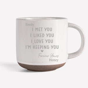 My Heart Has Chosen You - Couple Personalized Custom Pottery Mug - Gift For Husband Wife, Anniversary