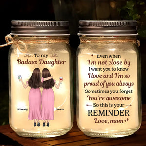 You Are My Greatest Treasure, And I’m Endlessly Proud Of You - Family Personalized Custom Mason Jar Light - Gift For Mom, Daughter