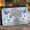 Those We Love Don't Go Away, They Just Fly Beside Us Every Day - Memorial Personalized Custom Aluminum Wallet Card - Sympathy Gift For Family Members