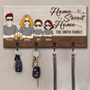 Love Grows Best In Homes Filled With Family - Family Personalized Custom Home Decor Key Hanger, Key Holder - House Warming Gift For Family Members