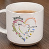 A Sweet Way To Celebrate Her Journey From Mom To Grandma - Family Personalized Custom Printed Pottery Mug - Gift For Mom, Grandma