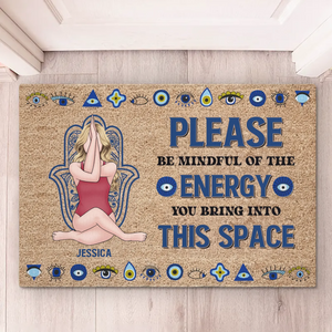 Yoga Is My Therapy - Yoga Personalized Custom Home Decor Decorative Mat - House Warming Gift For Yoga Lovers