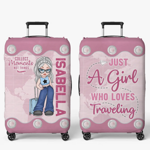 A Fun Way To Keep Your Luggage Safe And Stylish - Travel Personalized Custom Luggage Cover - Summer Vacation Gift, Gift For Adventure Travel Lovers