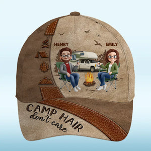 Happiness Is A Tent And Good Company - Camping Personalized Custom Hat, All Over Print Classic Cap - Gift For Camping Lovers