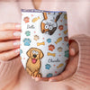 Life’s Better With Paws - Dog & Cat Personalized Custom 3D Inflated Effect Printed Wine Tumbler - Gift For Pet Owners, Pet Lovers