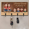 Home Is Where Love Grows - Family Personalized Custom Home Decor Key Hanger, Key Holder - House Warming Gift For Family Members