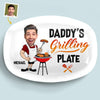 Custom Photo Everything Tastes Better When Daddy Makes It - Family Personalized Custom Platter - Father's Day, Gift For Dad, Grandpa