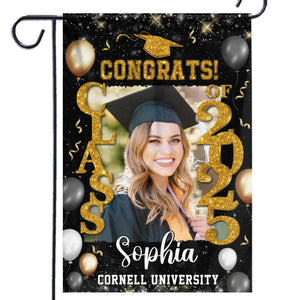 Custom Photo A Journey Worth Every Step - Family Personalized Custom Flag - Graduation Gift For Family Members, Siblings, Brothers, Sisters