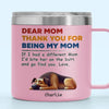 Dogs Make Life Whole - Dog Personalized Custom 14oz Stainless Steel Tumbler With Handle - Gift For Pet Owners, Pet Lovers
