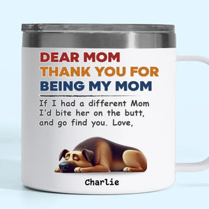 Dogs Make Life Whole - Dog Personalized Custom 14oz Stainless Steel Tumbler With Handle - Gift For Pet Owners, Pet Lovers