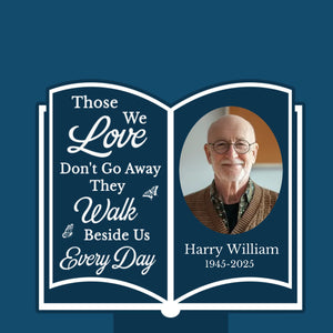 Custom Photo Memories Keep Us Together - Memorial Personalized Custom Garden Solar Light - Sympathy Gift For Family Members