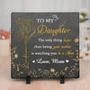 You Make Me Proud, Always - Family Personalized Custom Square Shaped Stone With Stand - Mother's Day, Gift For Mom, Daughter
