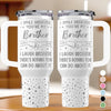 Best Friends, No Matter What - Family Personalized Custom Engraved 40oz Tumbler With Handle - Gift For Family Members, Siblings, Brothers, Cousins, Best Friends