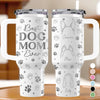 Best Dog Mom Ever - Dog Personalized Custom Engraved 40oz Tumbler With Handle - Gift For Pet Owners, Pet Lovers