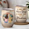 Loyal Love, Furry Hugs - Dog Personalized Custom Wine Tumbler - Mother's Day, Gift For Pet Owners, Pet Lovers