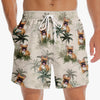 Custom Photo Island Boy With A Bark - Dog & Cat Personalized Custom Tropical Hawaiian Aloha Men Beach Shorts - Summer Vacation Gift For Pet Owners, Pet Lovers