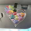 Love Grows Here - Family Personalized Custom Acrylic Car Visor Clip - Mother's Day, Gift For Mom, Grandma