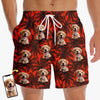 Custom Photo Pawty In Paradise - Dog & Cat Personalized Custom Tropical Hawaiian Aloha Men Beach Shorts - Summer Vacation Gift For Pet Owners, Pet Lovers