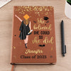 Watch Me Write My Next Chapter - Family Personalized Custom Leather Journal - Graduation Gift For Family Members, Siblings, Brothers, Sisters