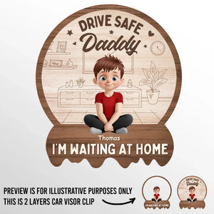 Drive Back To Our Love - Family Personalized Custom Car Visor Clip - Father's Day, Gift For Dad, Grandpa