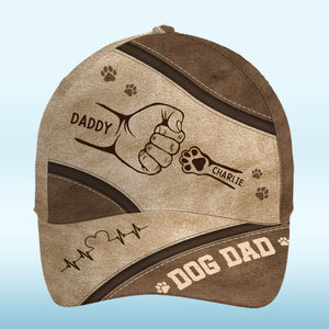Fist Bumps & Paw Prints - Dog & Cat Personalized Custom Hat, All Over Print Classic Cap - Father's Day, Gift For Pet Owners, Pet Lovers