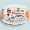 Custom Photo King Of The Grill, Hero Of The House - Family Personalized Custom Platter - Father's Day, Gift For Dad, Grandpa