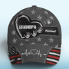 Little Hands, Big Love For You - Family Personalized Custom Hat, All Over Print Classic Cap - Father's Day, Gift For Dad, Grandpa