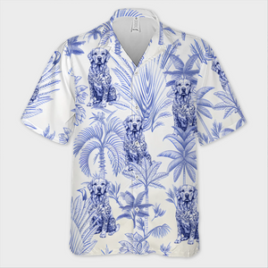 Tropical Pup Vibes - Dog Personalized Custom Unisex Tropical Hawaiian Aloha Shirt - Summer Vacation Gift, Gift For Pet Owners, Pet Lovers, Travel Lovers