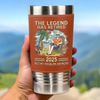 The Legend Has Retired - Personalized Custom Printed Leather Tumbler - Appreciation, Retirement Gift For Coworkers, Work Friends, Colleagues