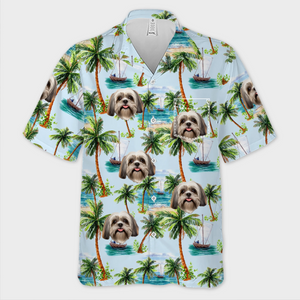 Custom Photo Fur Real On Vacation Mode - Dog & Cat Personalized Custom Unisex Tropical Hawaiian Aloha Shirt - Summer Vacation Gift, Gift For Pet Owners, Pet Lovers
