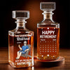 The Legend Has Retired - Coworker Personalized Custom Glass Whiskey Bottle - Appreciation, Retirement Gift For Coworkers, Work Friends, Colleagues