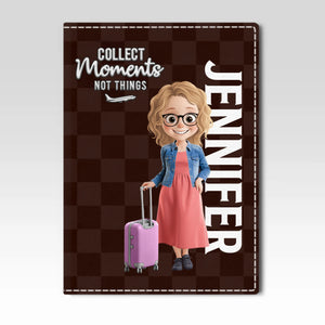 Custom Passport Cover, Passport Holder - Personalized Summer Vacation And Travel Gifts For Women, Men - Passport Ready, World Steady