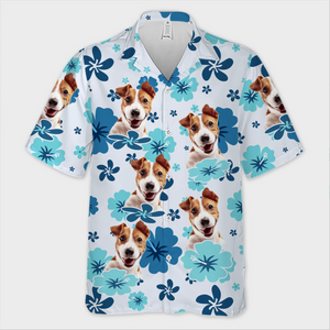 Custom Photo Unisex Tropical Hawaiian Aloha Shirt - Personalized Summer Vacation And Travel Gifts For Women And Men, Dog Cat Lovers - Furry Family Vibes