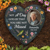 Custom Photo Heart Shaped Memorial Stone - Personalized Memorial Sympathy Gifts For Loss Of Mom, Dad - Always Near, Always Dear