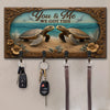 Custom Home Decor Key Hanger, Key Holder - Personalized Anniversary Wedding Gifts For Husband And Wife, Him And Her - Just Us And The Ocean