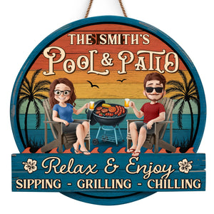Custom Wood Sign - Personalized Summer Vacation And Travel Gifts For Husband And Wife, Him And Her - Sunshine And Sips