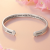 Custom Engraved Stainless Steel Cuff Bracelet - Personalized Memorial Sympathy Gifts For Loss Of Mom, Dad - Always In My Thoughts, Forever In My Heart