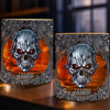 Custom Gothic Skull Whiskey Glass - Personalized Birthday Gifts For Bikers, Rock Music Fans, Best Friends, Family, Whiskey Lovers - Be Cool, Be Wild