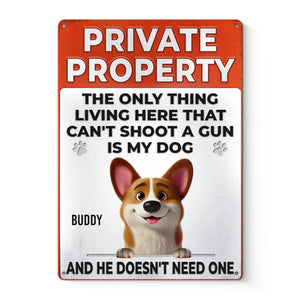 Custom Home Decor Metal Sign - Personalized Birthday Gifts For Dog Lovers, Dog Dad And Mom - Knock At Your Own Risk