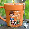 Custom Plant Pot Ceramic Mug - Personalized Garden Gifts For Gardeners, Dog Lovers, Dog Dad And Mom - Best Buds, Best Brews - Flower Pot Mug