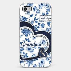 Custom 3D Inflated Effect Printed Clear Phone Case - Personalized Birthday Gifts For Mom, Grandma - Grandma Love Never Fades