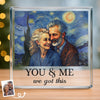 Custom Photo Square Shaped Acrylic Plaque - Personalized Anniversary Wedding Gifts For Husband And Wife, Him And Her - You & Me, Written In The Stars