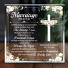 Custom Square Shaped Acrylic Plaque - Personalized Anniversary Wedding Gifts For Husband And Wife, Him And Her, All Believers, Jesus Lovers - Rooted In Love