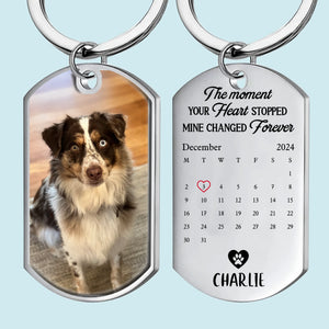Custom Photo Keychain - Personalized Pet Memorial Gifts For Dogs, Cats - A Loyal Heart Never Fades