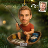 Custom Photo Acrylic Ornament - Personalized Christmas Birthday Fishing Gifts For Fisherman - Hooked On Fun