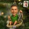 Custom Photo Acrylic Ornament - Personalized Christmas Birthday Fishing Gifts For Fisherman - Catch Of The Day